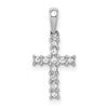 10K White Gold 1/20 carat Diamond Small Latin Cross Pendant
