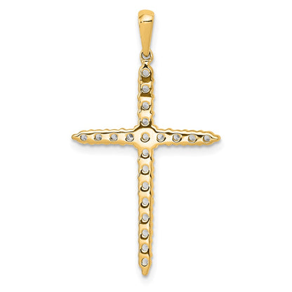 14k 1 carat Lab Grown Diamond VS/SI+ G+ Complete 18 inch Cross Pendant Necklace