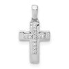 10K White Gold 1/20 carat Diamond Small Latin Cross Pendant