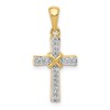 10K 1/6 carat Diamond Latin Cross Pendant