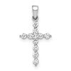 14k White Gold 1/4 carat Lab Grown Diamond VS/SI+ G+ Complete Cross Pendant