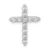 10K White Gold 1/2 carat Diamond Cross Chain Slide
