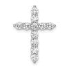 10K White Gold 3/4 carat Diamond Cross Chain Slide