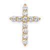 14k 3/4 carat Lab Grown Diamond VS/SI+ G+ Complete Cross Chain Slide Pendant