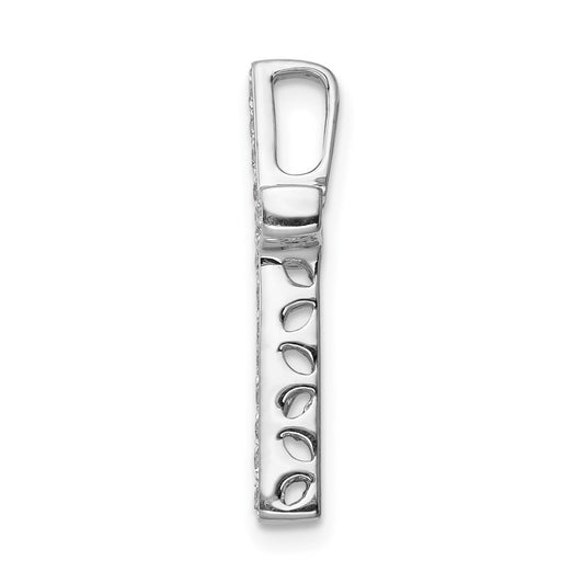 10K White Gold 1/5 carat Diamond Latin Cross Slide Pendant