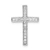 10K White Gold 1/5 carat Diamond Latin Cross Slide Pendant