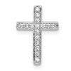 10K White Gold 1/6 carat Diamond Latin Cross Chain Slide