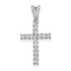 10K White Gold 1/6 carat Diamond Latin Cross Pendant