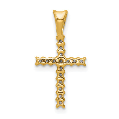 10K 1/6 carat Diamond Latin Cross Pendant