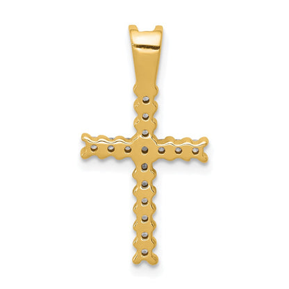 10K 1/4 carat Diamond Latin Cross Pendant