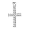 14k White Gold 1/4 carat Lab Grown Diamond VS/SI+ G+ Complete Cross Pendant