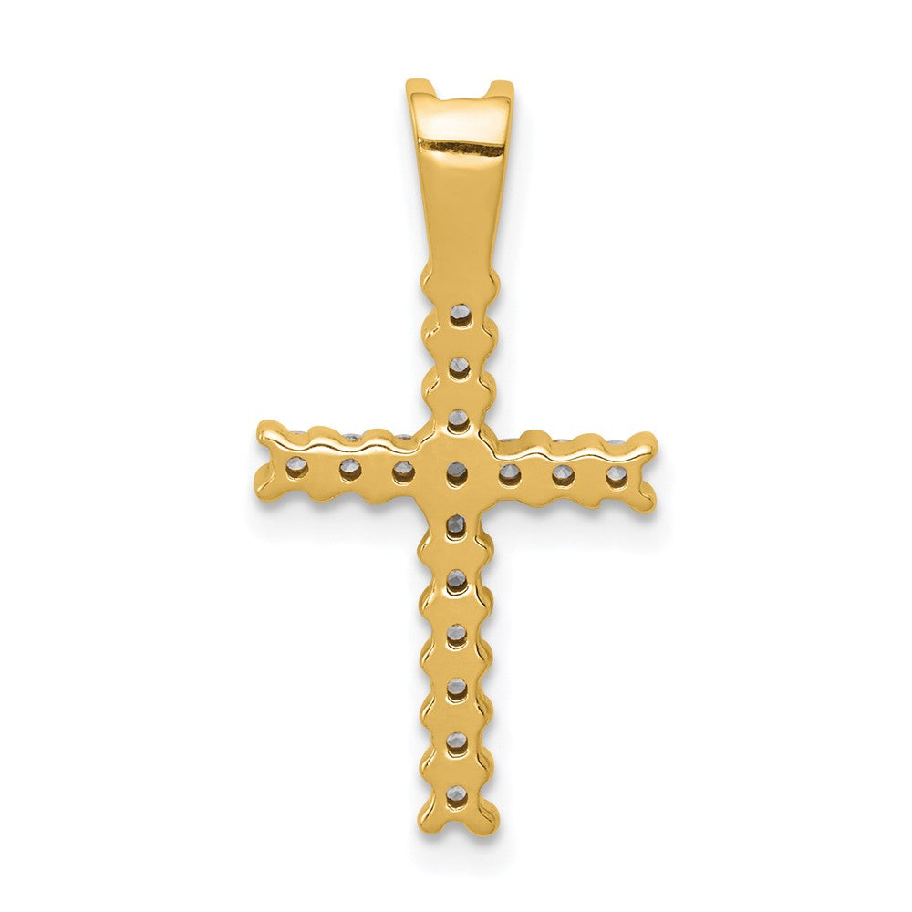 14k 1/4 carat Lab Grown Diamond VS/SI+ G+ Complete Cross Pendant