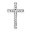 10K White Gold 1/5 carat Diamond Latin Cross Chain Slide