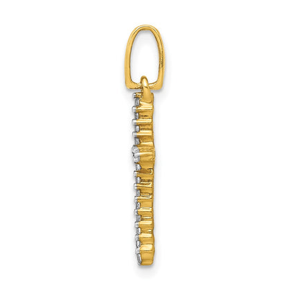 10K 1/6 carat Diamond Cross Pendant