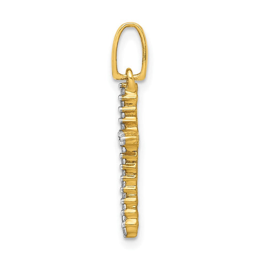 10K 1/6 carat Diamond Cross Pendant