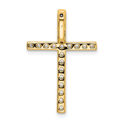 10k 1/2 carat Lab Grown Diamond VS/SI+ G+ Complete Cross Chain Slide Pendant