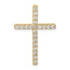 14k 1/2 carat Lab Grown Diamond VS/SI+ G+ Complete Cross Chain Slide Pendant
