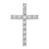 14k White Gold 1 carat Lab Grown Diamond VS/SI+ G+ Complete Cross Chain Slide Pendant