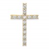 10k 1 carat Lab Grown Diamond VS/SI+ G+ Complete Cross Chain Slide Pendant