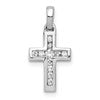 10K White Gold 1/6ct. Diamond Latin Cross Pendant
