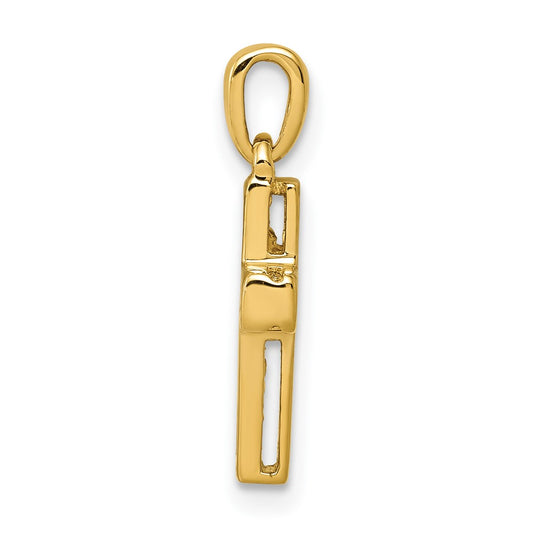 10K 1/6 carat Diamond Latin Cross Pendant