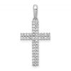 10K White Gold 1/4 carat Diamond Latin Cross Pendant