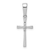 10K White Gold .02 carat Diamond Cross Pendant
