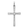 10K White Gold 1/10 carat Diamond Cross Pendant