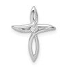 10K White Gold AA Diamond Cross Chain Slide