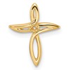 10K Holds 1-1.7mm Diamond Cross Pendant Mounting