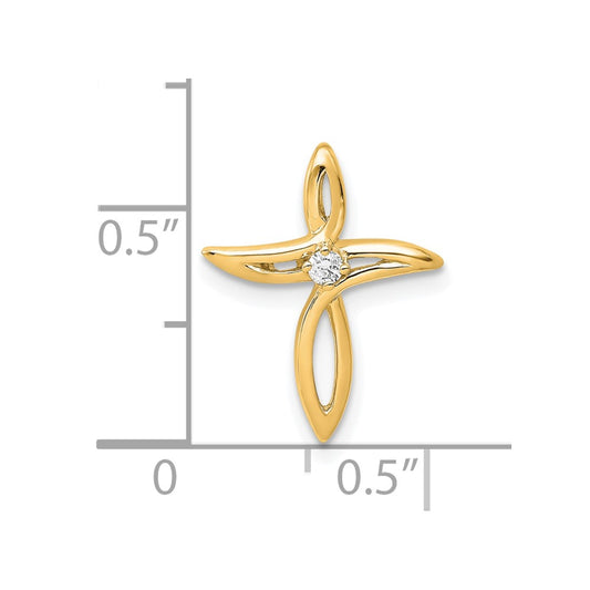 10K AA Diamond Cross Chain Slide