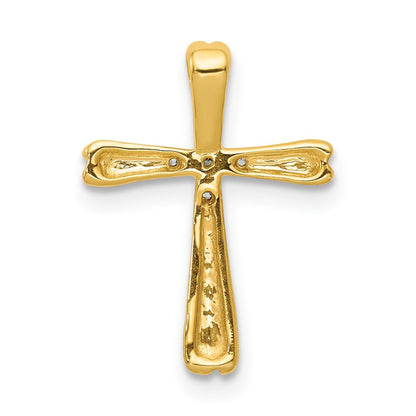 10K 1/20 carat 5-Stone Diamond Cross Chain Slide