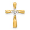 10K 1/20 carat 5-Stone Diamond Cross Chain Slide