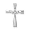 10K White Gold 1/6 carat 5-Stone Diamond Cross Chain Slide