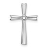 10K White Gold Holds 1-2.2mm Diamond Cross Chain Slide Mounting