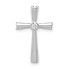 10K White Gold AA 1/20 carat Diamond Cross Chain Slide