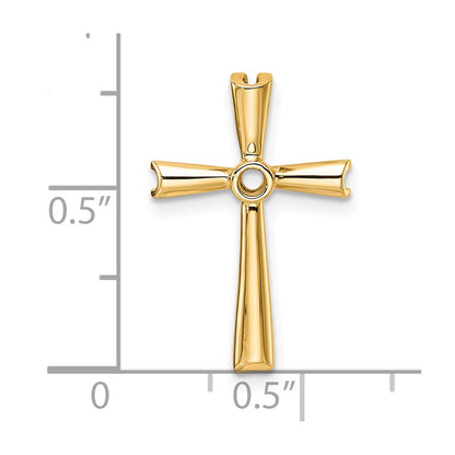 10K Holds 1-2.2mm Diamond Cross Chain Slide Mounting