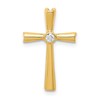 10K AA 1/20 carat Diamond Cross Chain Slide