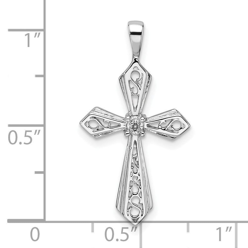 10K White Gold Cross Pendant Mounting