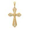 10K AA Diamond Passion Cross Pendant