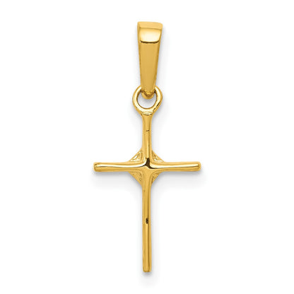 10K Small .01 carat Diamond Cross Pendant