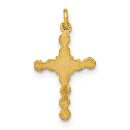 10K Small .01 carat Diamond Cross Charm