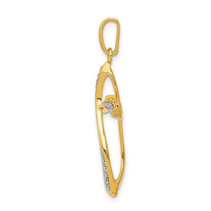10K 1/10 carat Diamond Cross Pendant