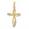10K 1/10 carat Diamond Cross Pendant