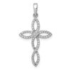 10K White Gold 1/4ct. Diamond Cross Pendant