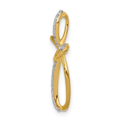 10K 1/6 carat Diamond Cross Slide Pendant