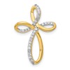 10K 1/6 carat Diamond Cross Slide Pendant