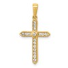 14k 1/4 carat Lab Grown Diamond VS/SI+ G+ Complete Cross Pendant
