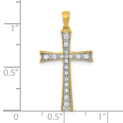 10K  1/5 carat Diamond Cross Pendant