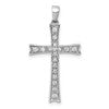 14k White Gold 1/5 carat Lab Grown Diamond VS/SI+ G+ Complete Cross Pendant